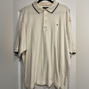 Palm Beach Golf Men’s Polo Shirt Short Sleeve Soft Combed Cotton Ivory XXL